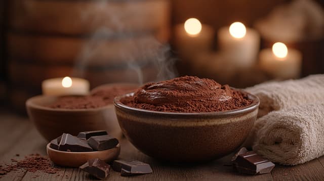 Шелк: шоколадное обертывание + массаж лица